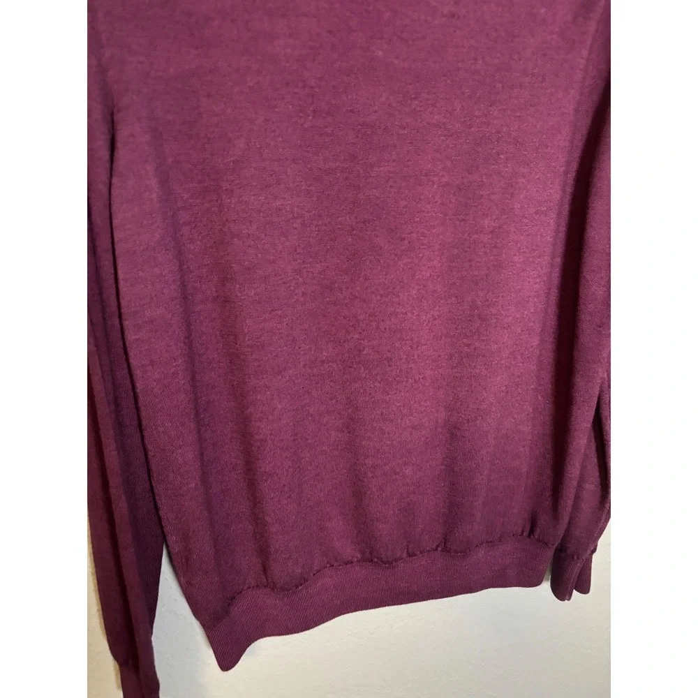 Jack Victor Mens 100% Virgin Wool‎ Purple Crewneck Sweater Size XL